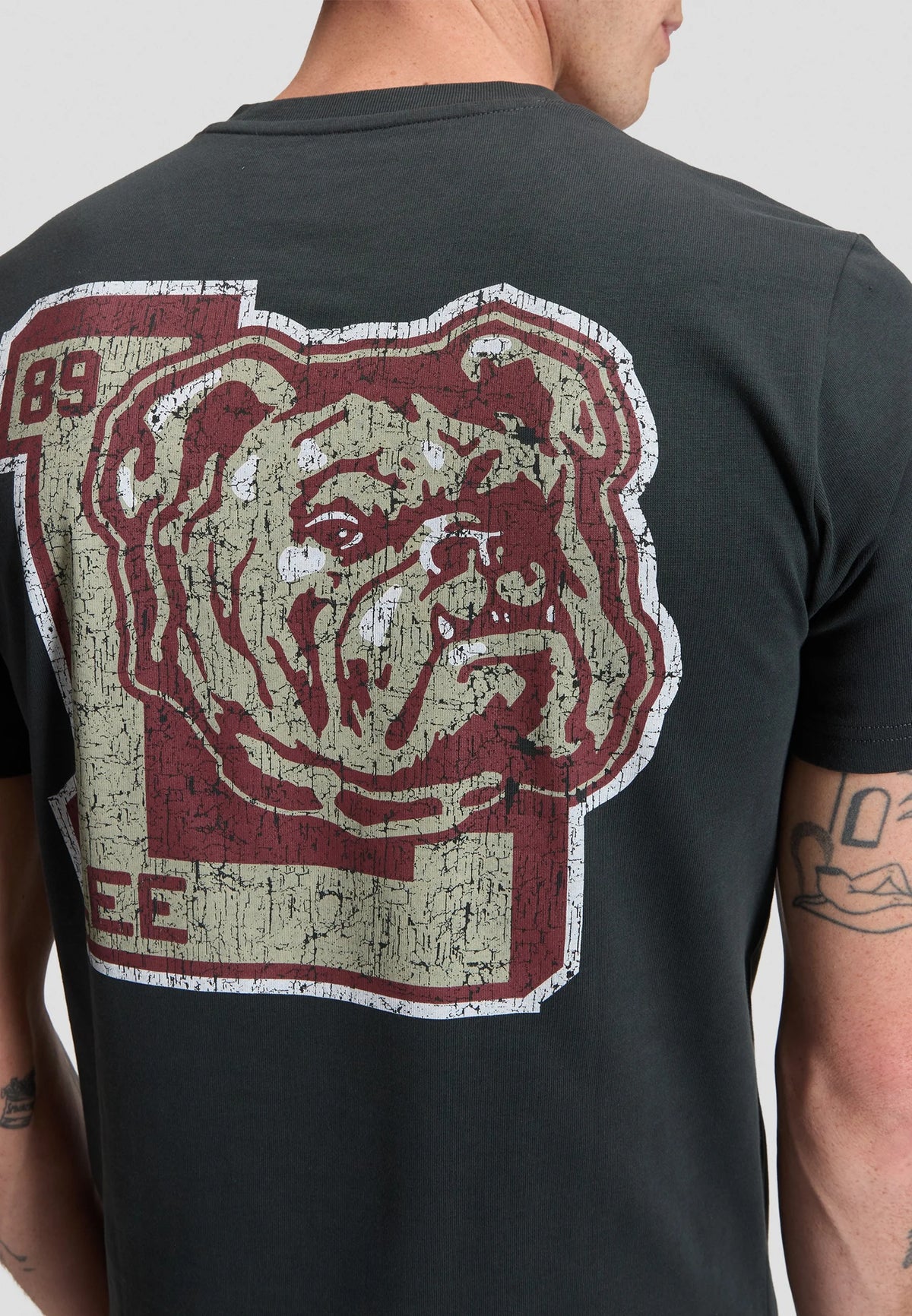 T-SHIRT REGULAR FIT IN COTONE NERO WASHED