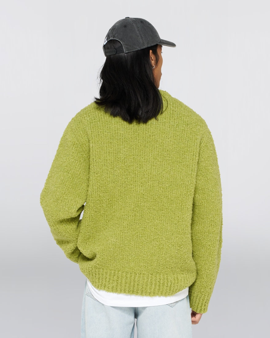 MAGLIONE BOXY FIT IN JERSEY VERDE LIMONE