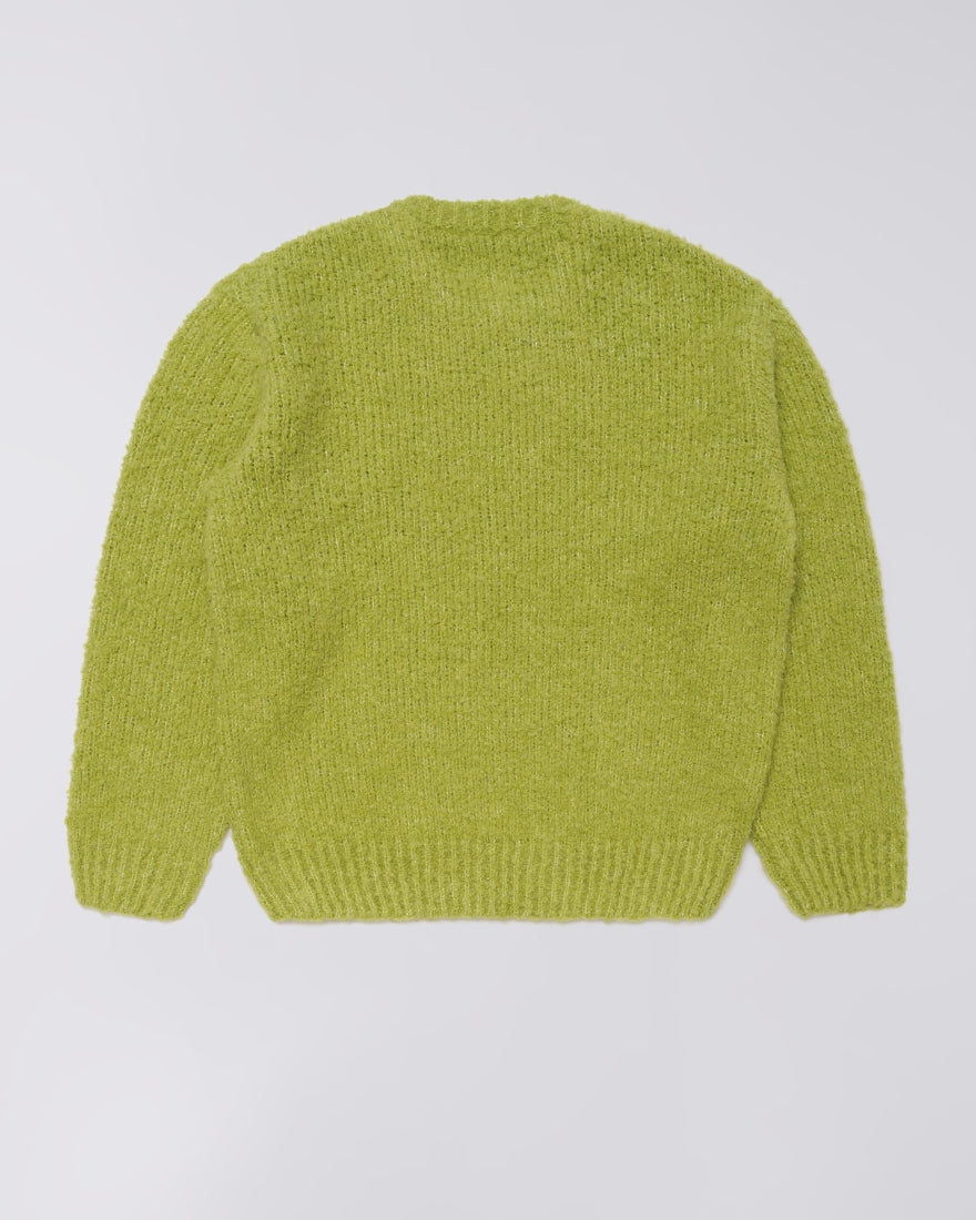 MAGLIONE BOXY FIT IN JERSEY VERDE LIMONE