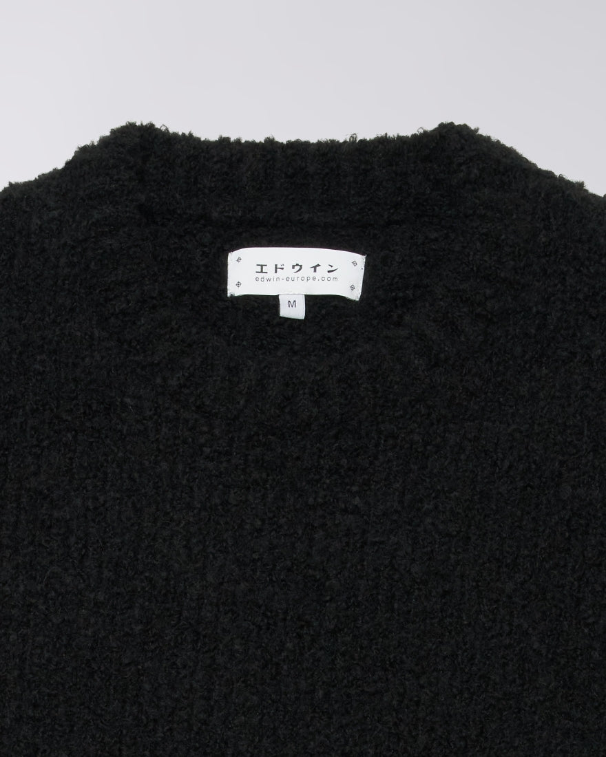 MAGLIONE BOXY FIT IN JERSEY NERO