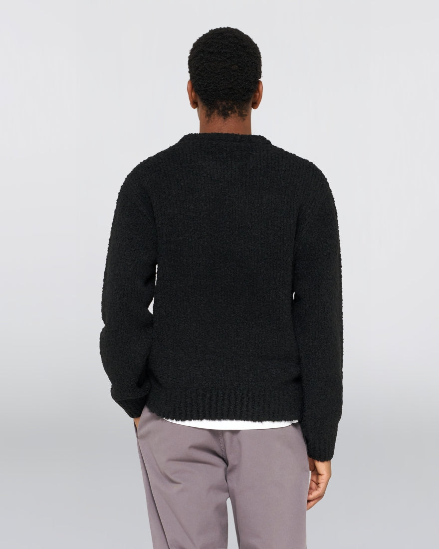 MAGLIONE BOXY FIT IN JERSEY NERO