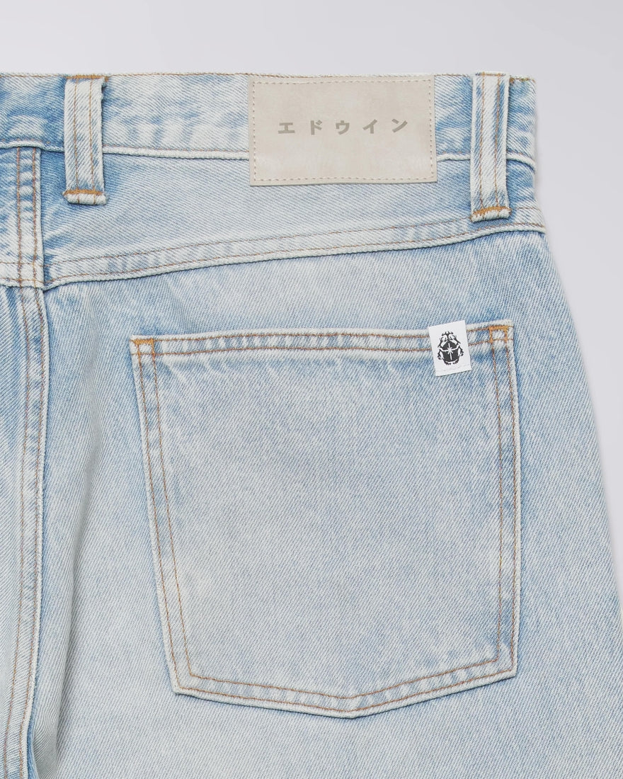 JEANS RELAXED FIT IN COTONE AZZURRO WASH