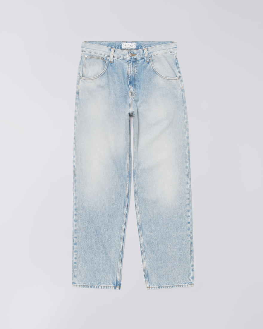 JEANS RELAXED FIT IN COTONE AZZURRO WASH