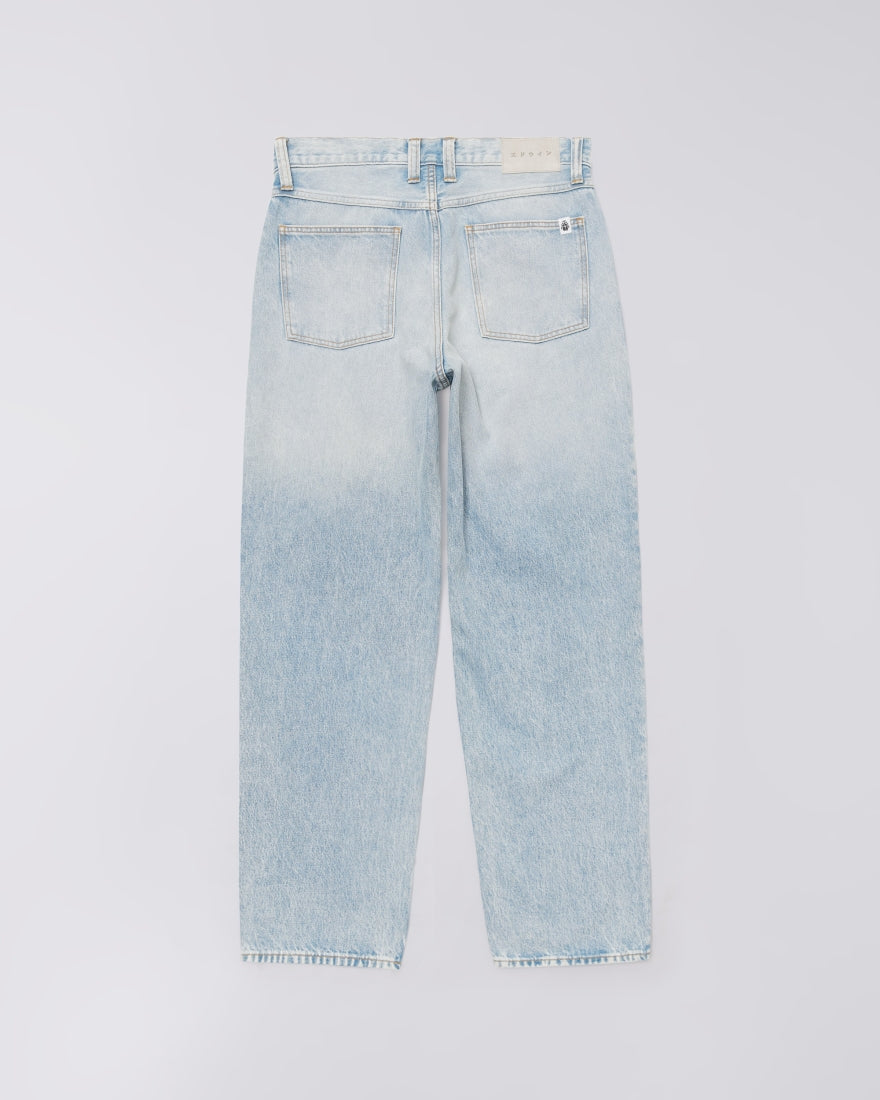 JEANS RELAXED FIT IN COTONE AZZURRO WASH