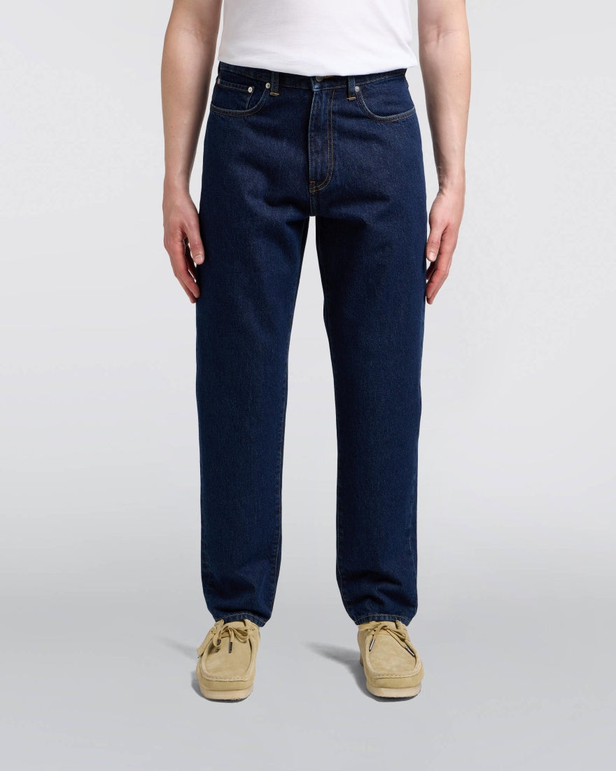 JEANS TAPERED FIT IN COTONE BLU SCURO