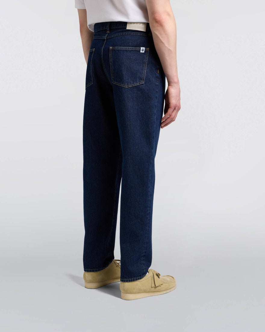 JEANS TAPERED FIT IN COTONE BLU SCURO