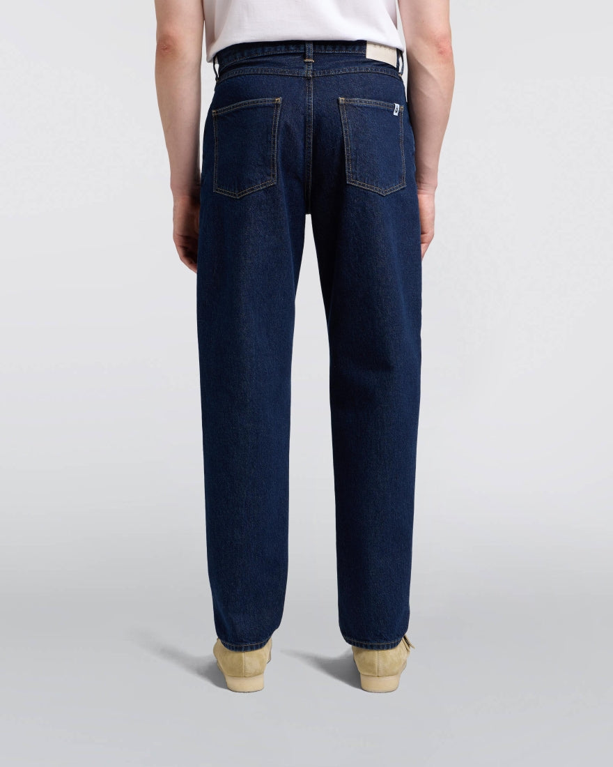 JEANS TAPERED FIT IN COTONE BLU SCURO