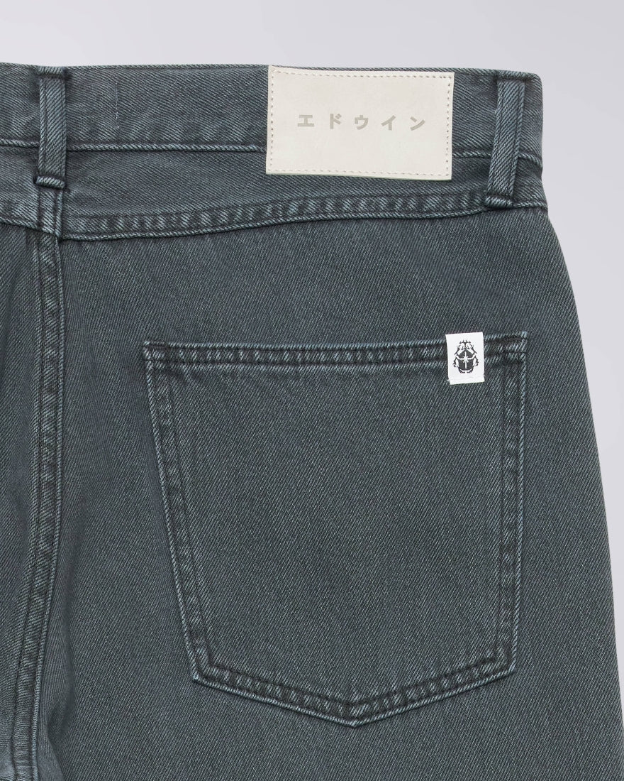 JEANS RELAXED FIT IN COTONE GRIGIO SCURO