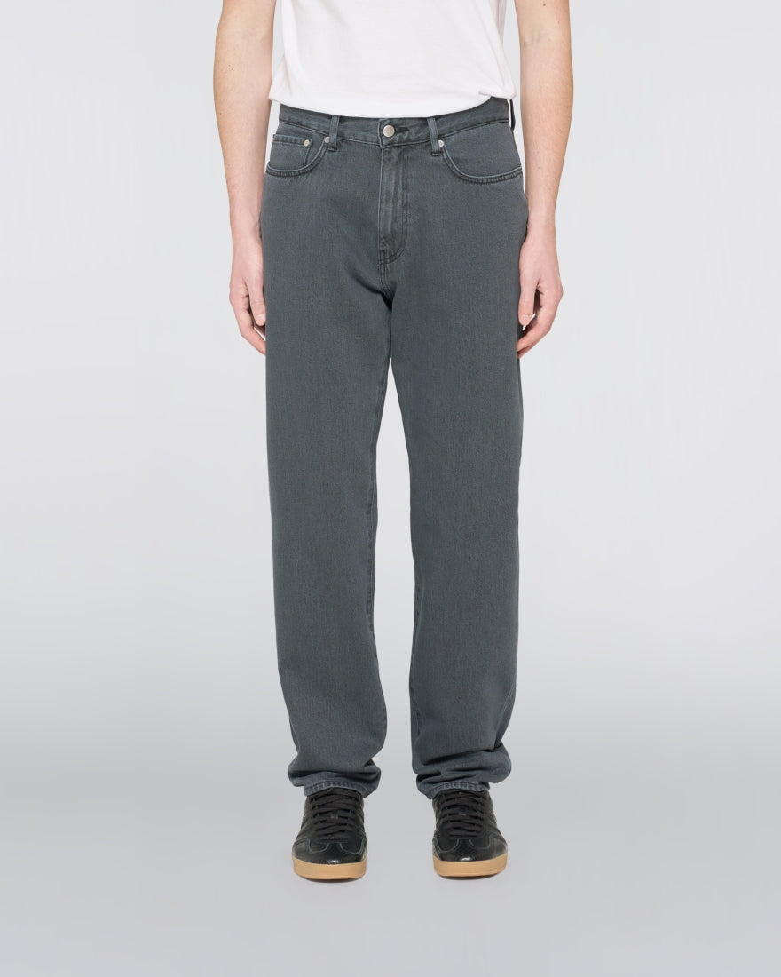 JEANS RELAXED FIT IN COTONE GRIGIO SCURO