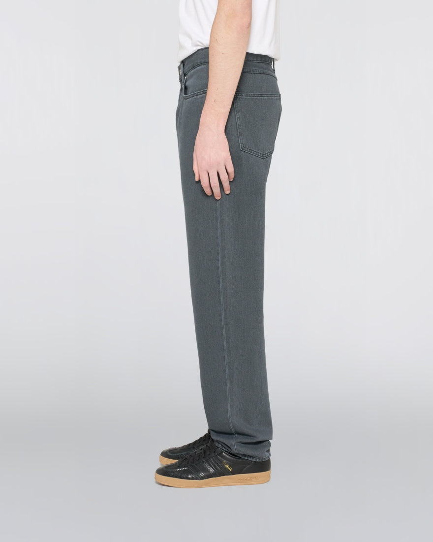 JEANS RELAXED FIT IN COTONE GRIGIO SCURO
