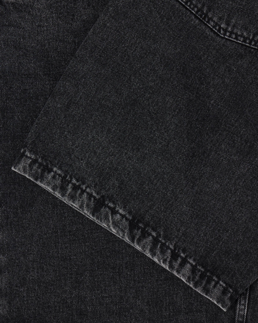 WORKER SHORT LOOSE FIT IN COTONE NERO