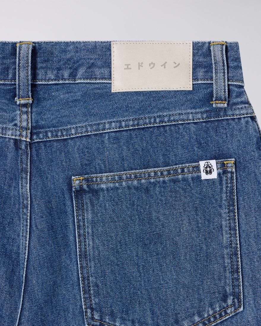 DENIM FIT MORBIDO IN COTONE BLU