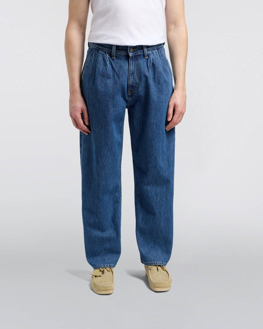 DENIM FIT MORBIDO IN COTONE BLU