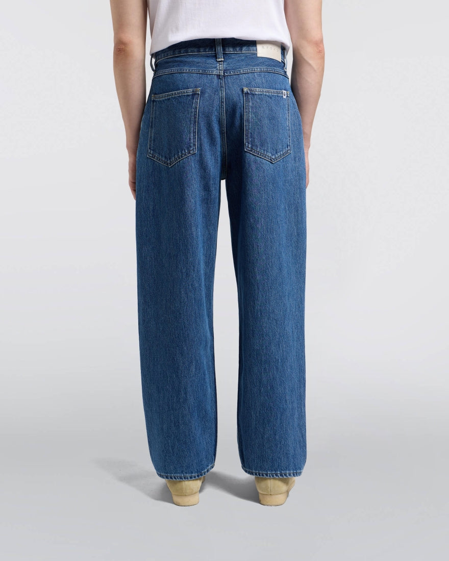 DENIM FIT MORBIDO IN COTONE BLU