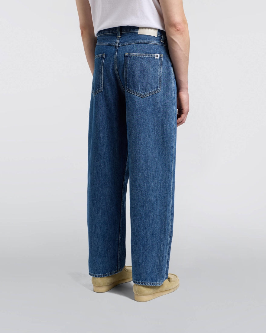 DENIM FIT MORBIDO IN COTONE BLU
