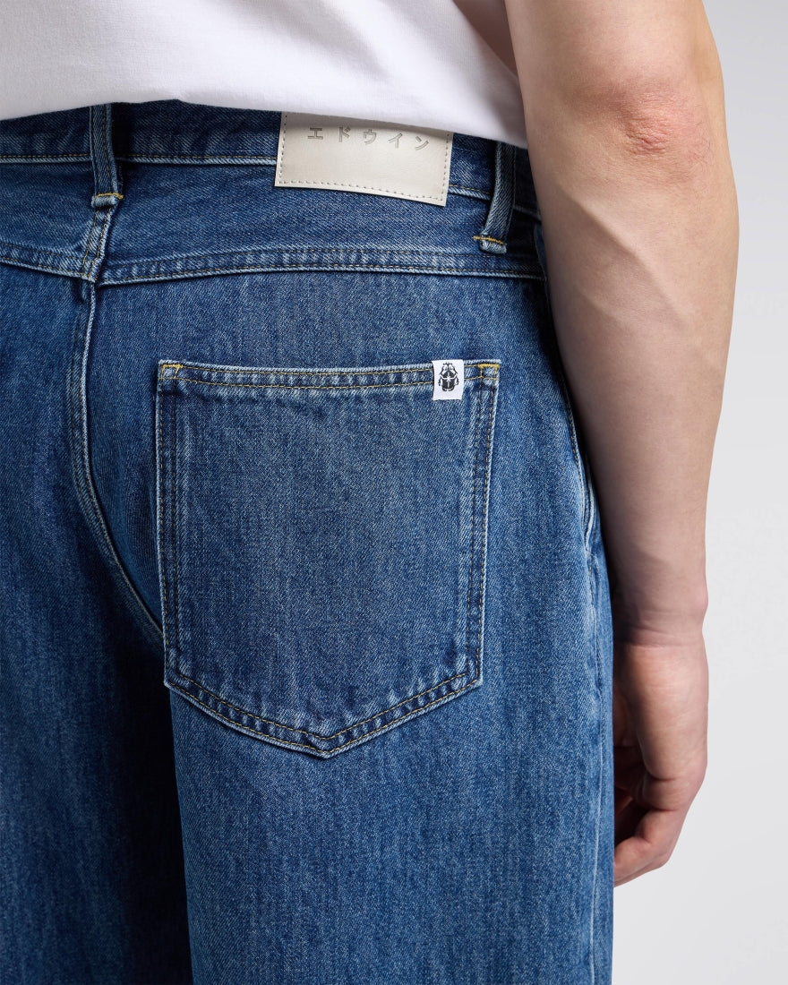 DENIM FIT MORBIDO IN COTONE BLU