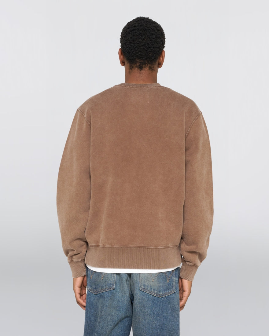 FELPA GIROCOLLO IN COTONE MARRONE