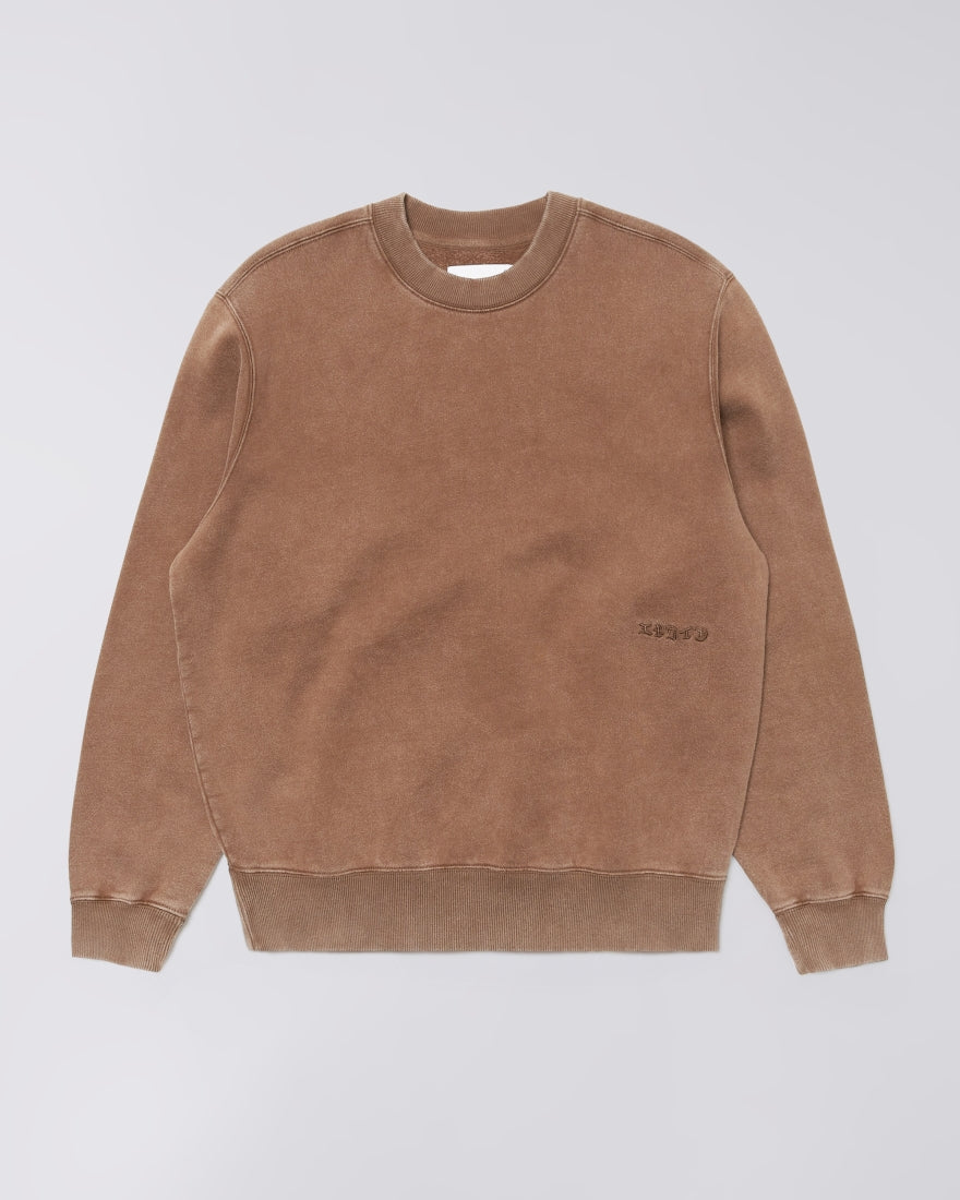 FELPA GIROCOLLO IN COTONE MARRONE