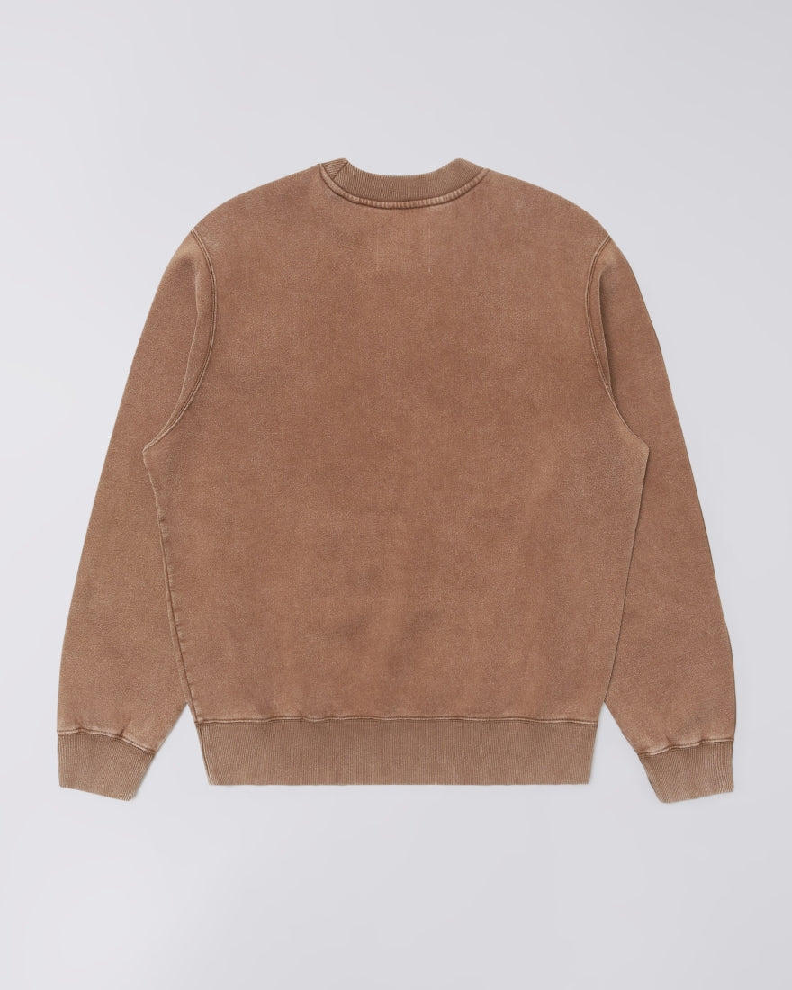 FELPA GIROCOLLO IN COTONE MARRONE