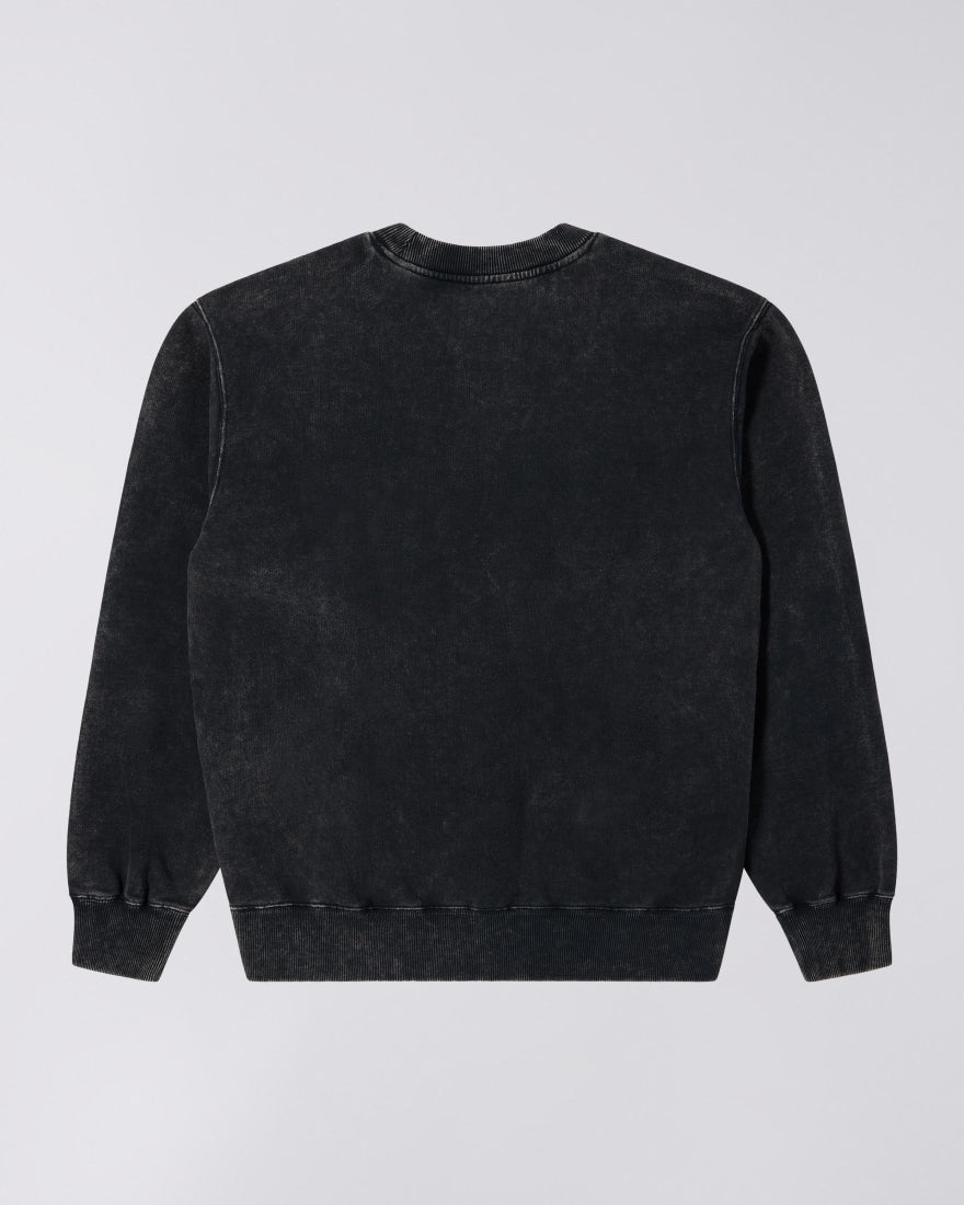 FELPA GIROCOLLO IN COTONE GRIGIO SCURO