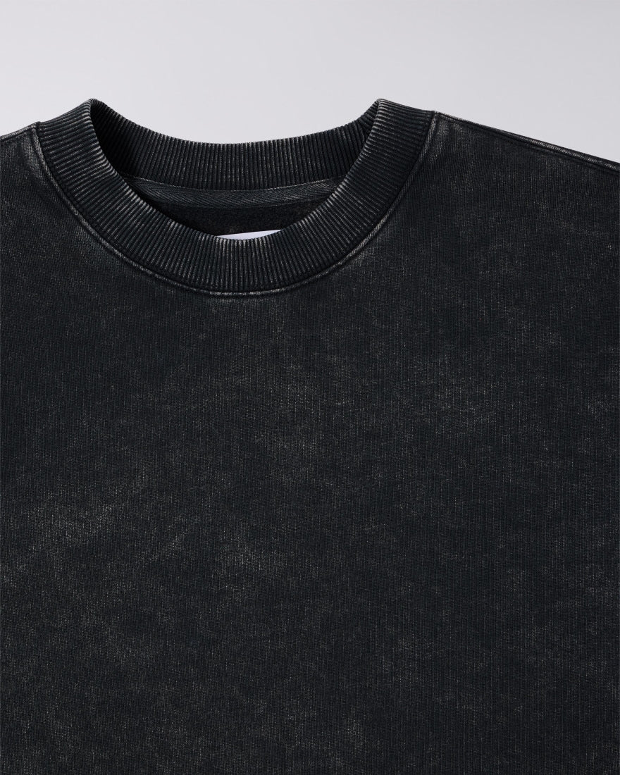 FELPA GIROCOLLO IN COTONE GRIGIO SCURO