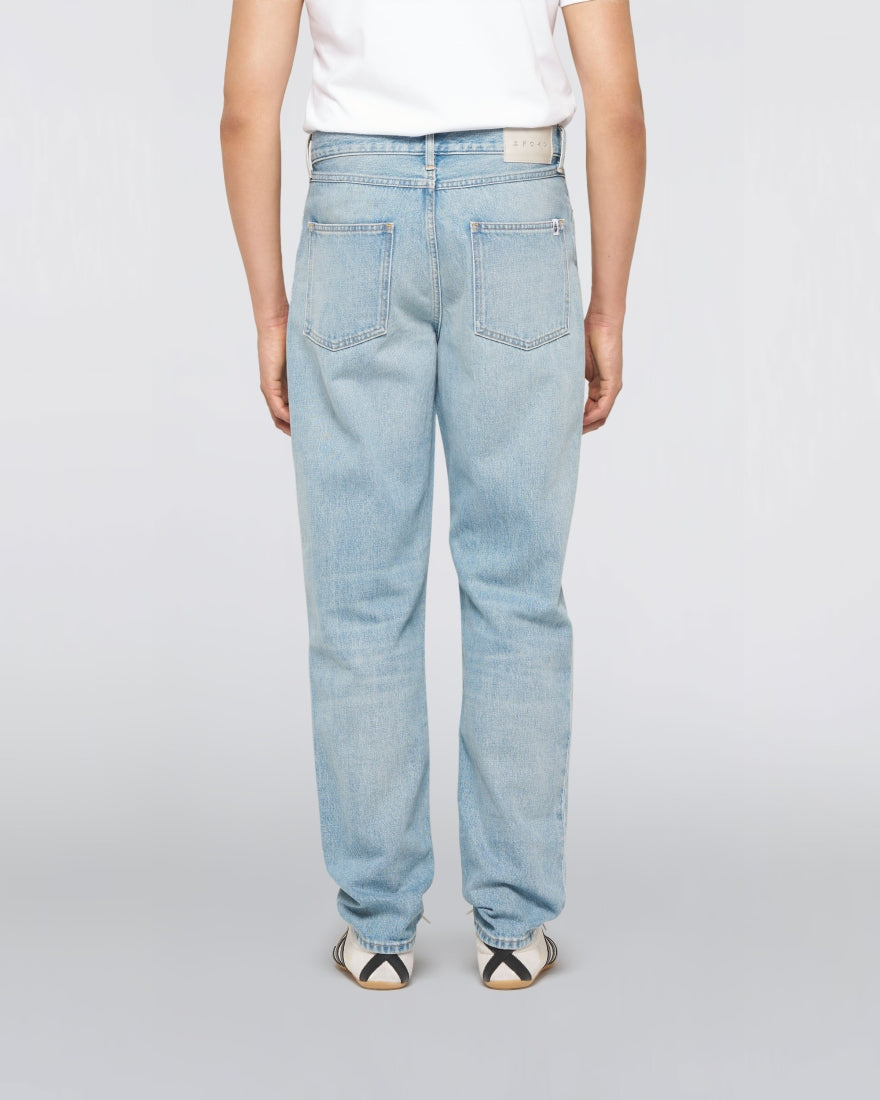 DENIM FIT AFFUSOLATO IN COTONE BLU MEDIO