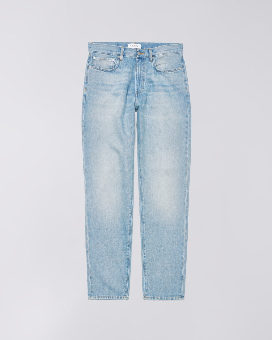 DENIM FIT AFFUSOLATO IN COTONE BLU MEDIO