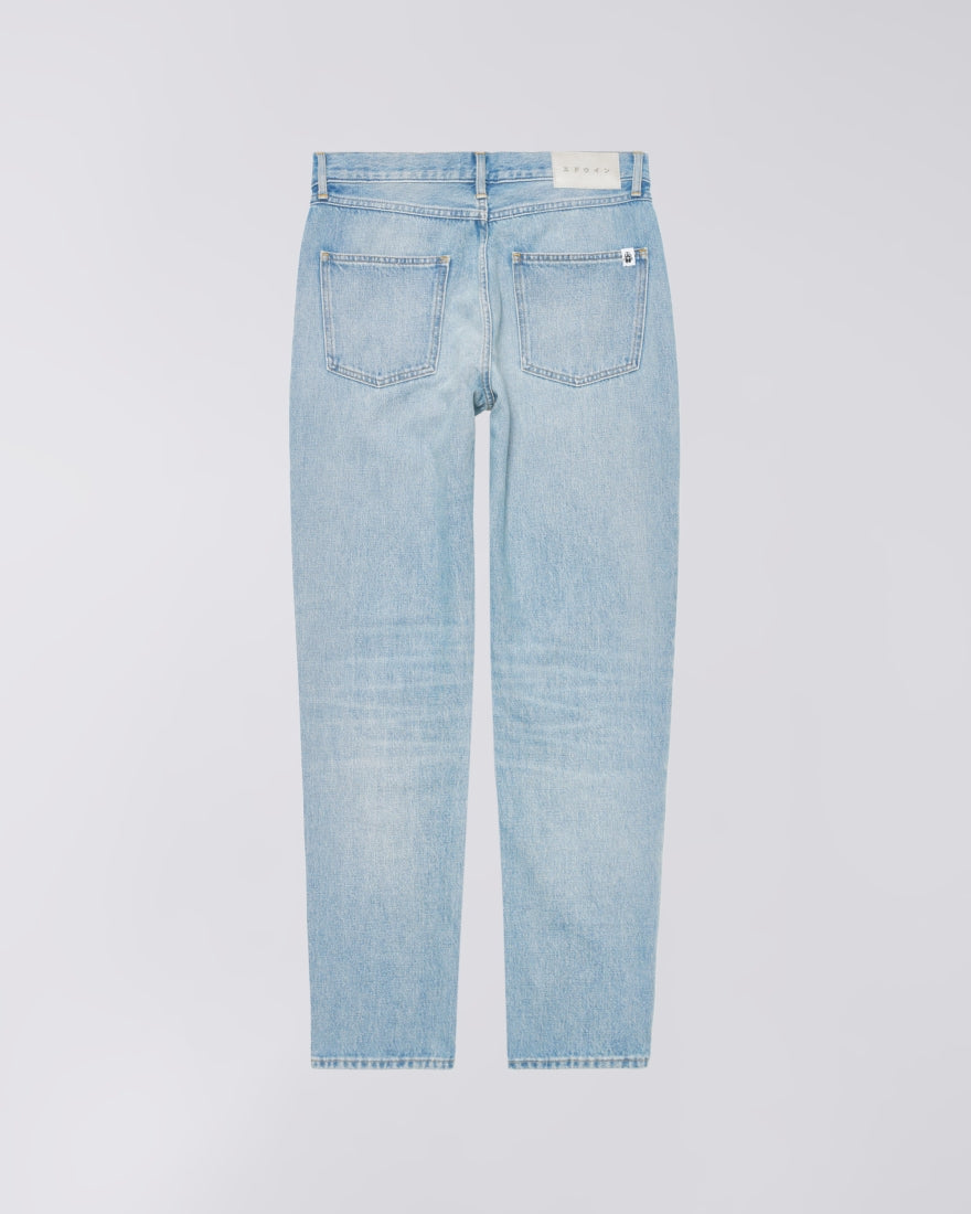 DENIM FIT AFFUSOLATO IN COTONE BLU MEDIO