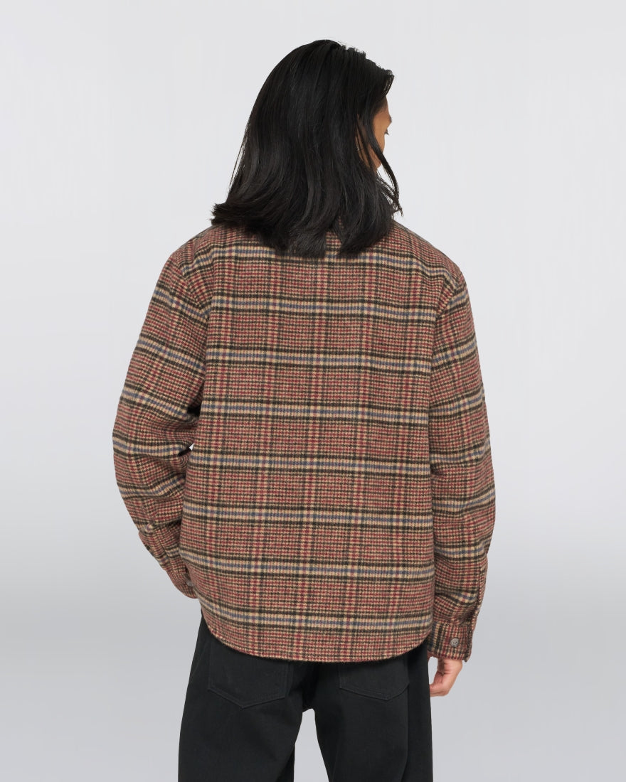 CAMICIA OVERSIZED FIT BURGUNDY E BLU