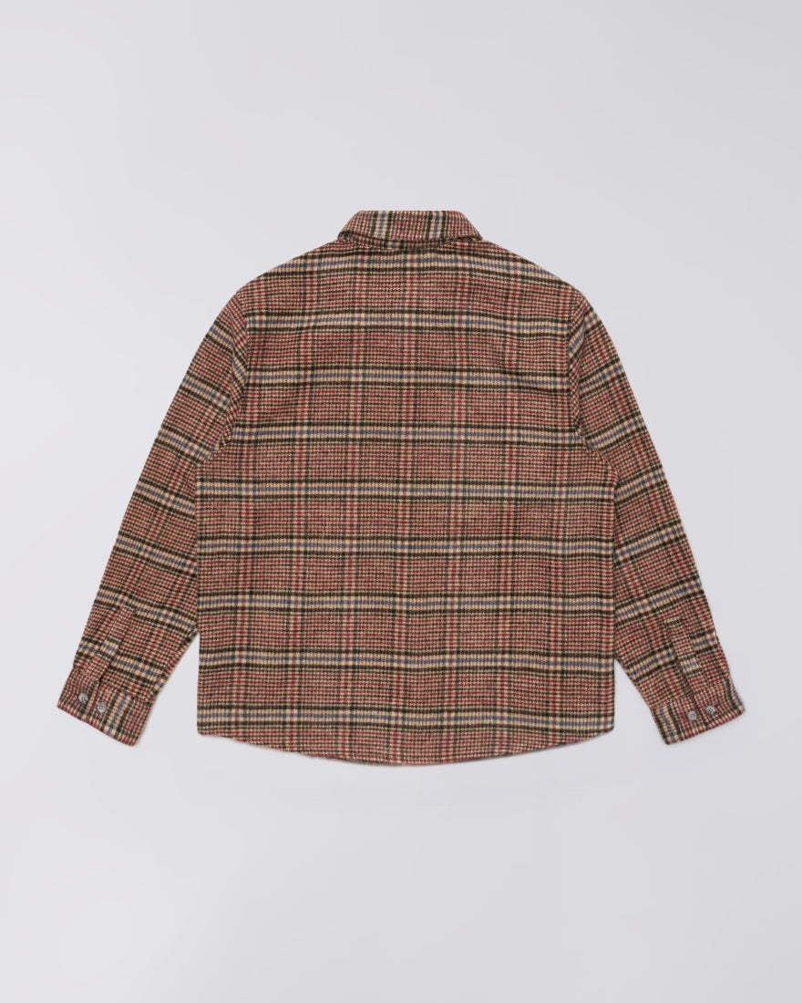 CAMICIA OVERSIZED FIT BURGUNDY E BLU