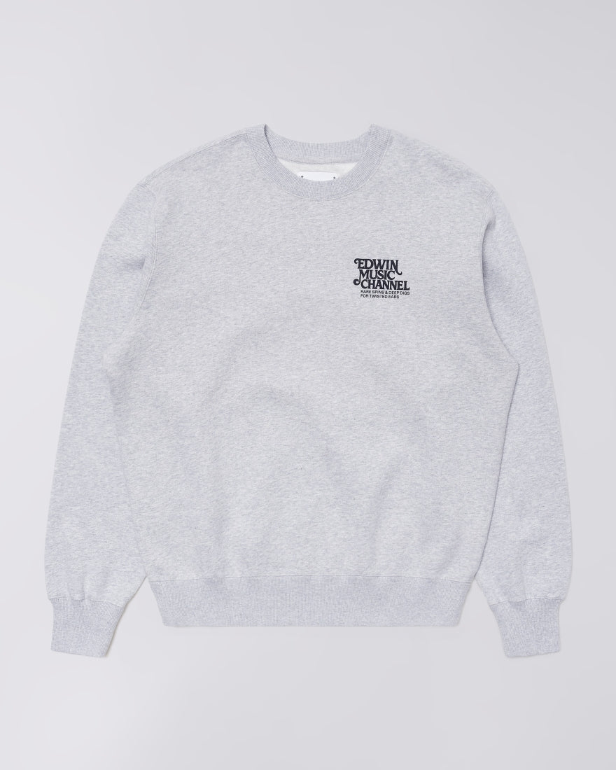 FELPA GIROCOLLO IN COTONE GRIGIO MELANGE