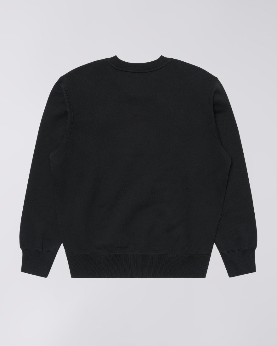 FELPA GIROCOLLO IN COTONE NERO