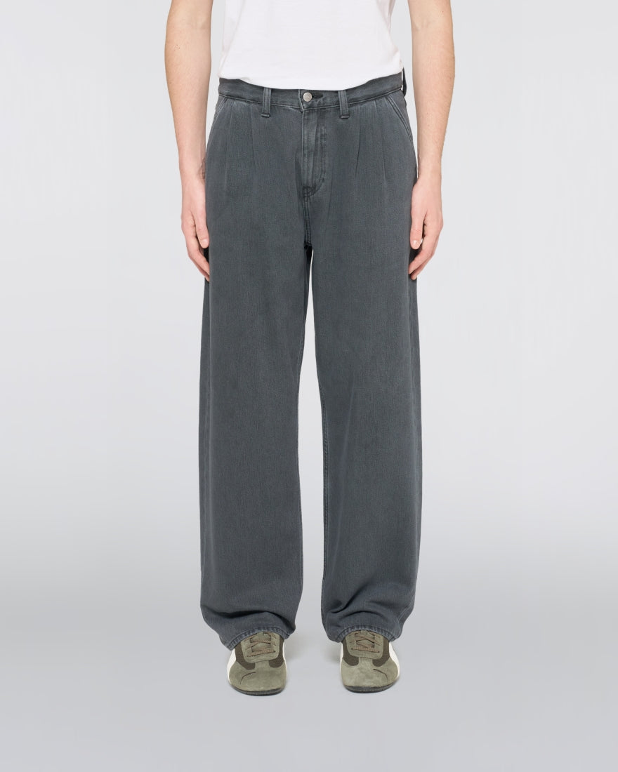 JEANS LOOSE FIT IN COTONE GRIGIO SCURO