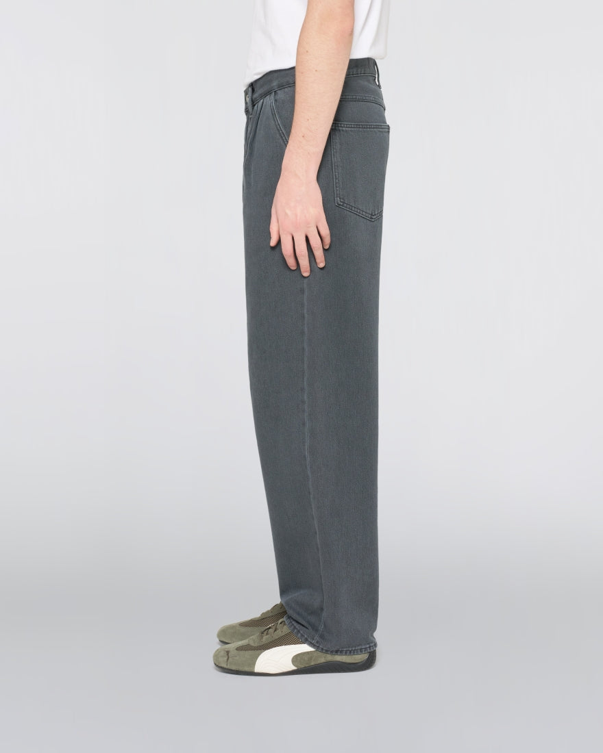 JEANS LOOSE FIT IN COTONE GRIGIO SCURO