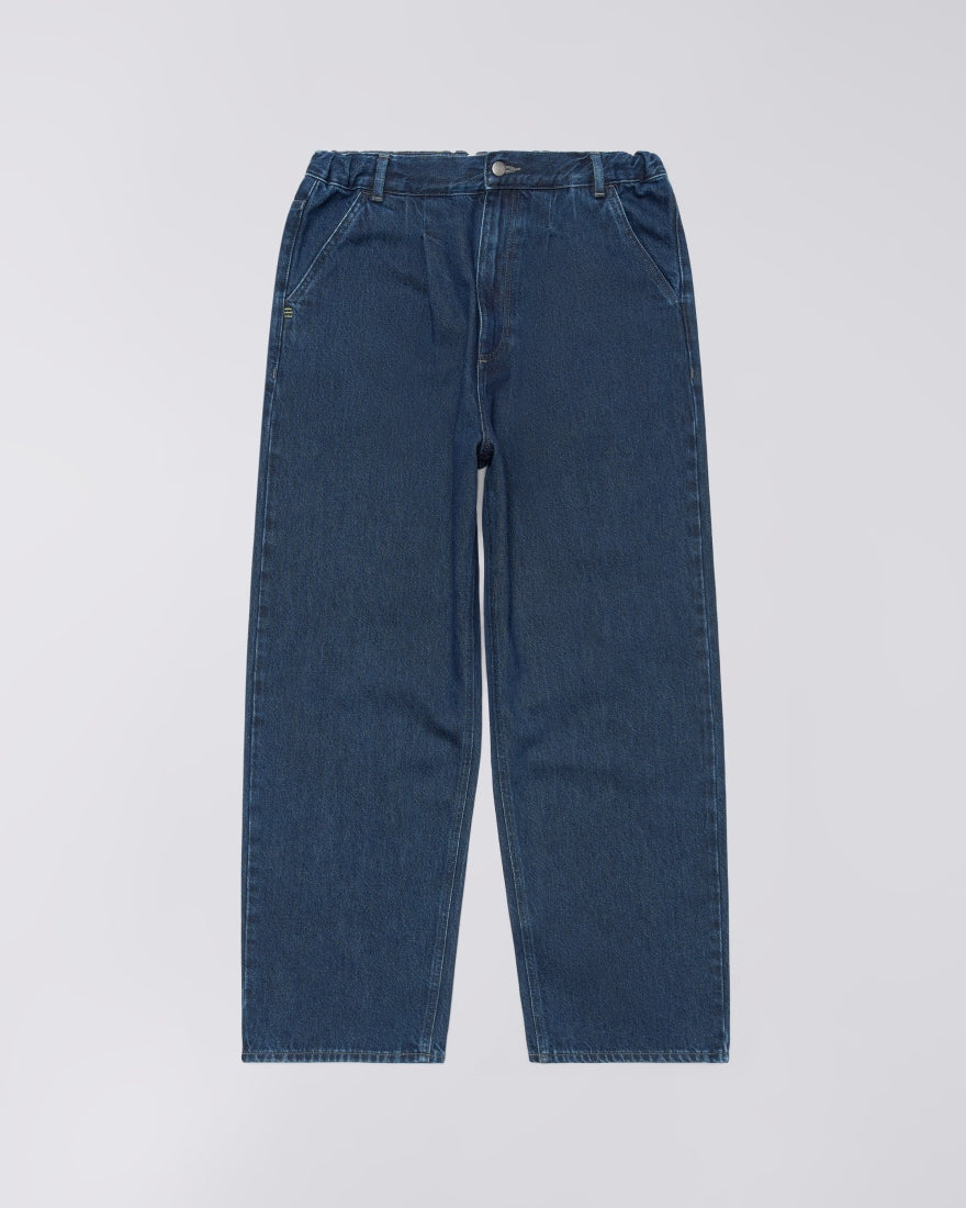 PANTALONI CON VITA ELASTICIZZATA IN COTONE BLU