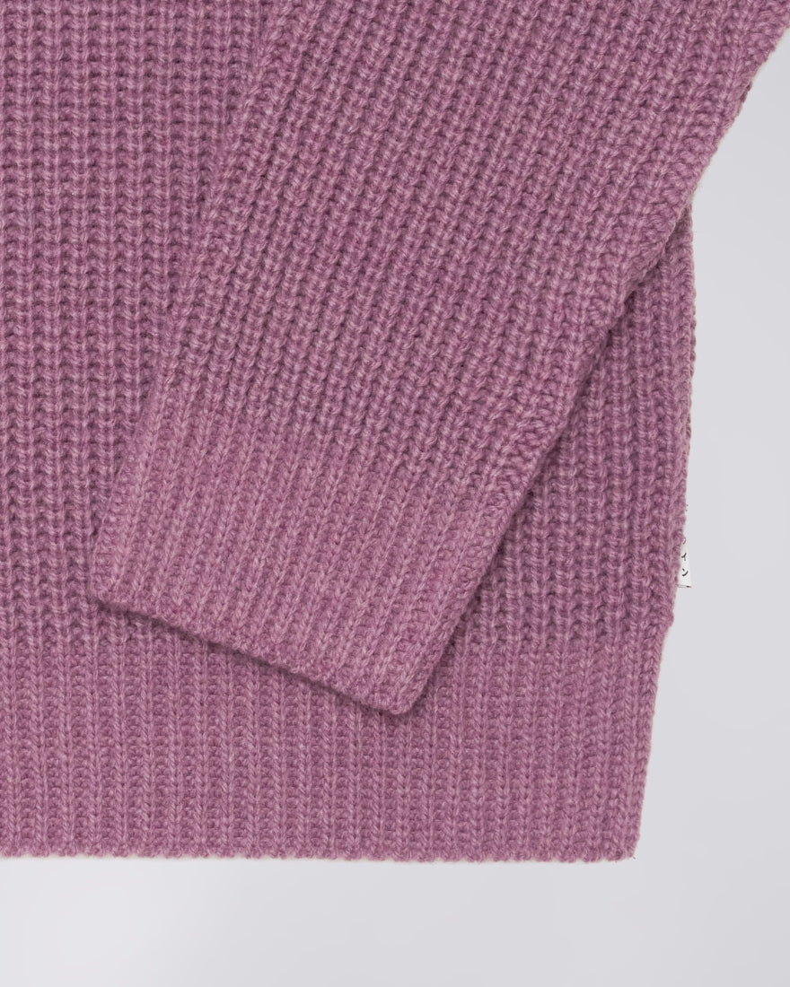 MAGLIONE A COSTINE IN LANA MISTA VINACCIA
