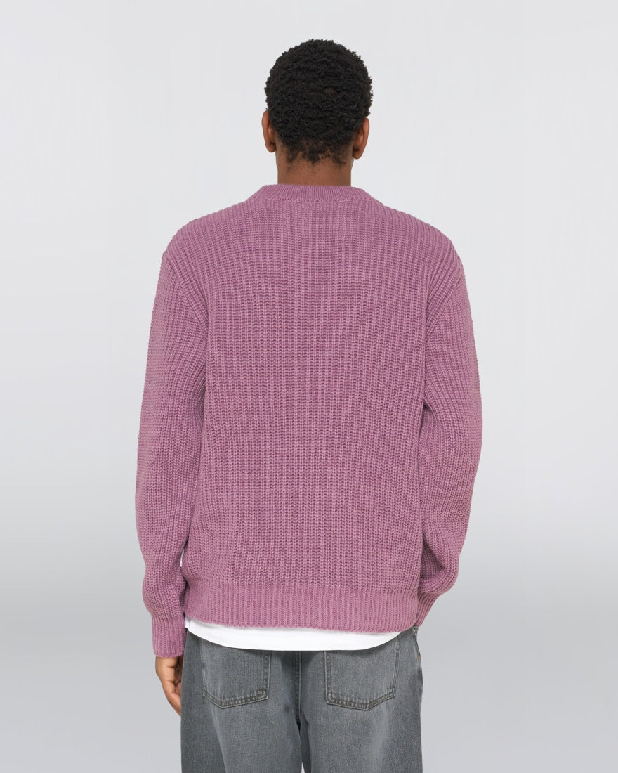 MAGLIONE A COSTINE IN LANA MISTA VINACCIA