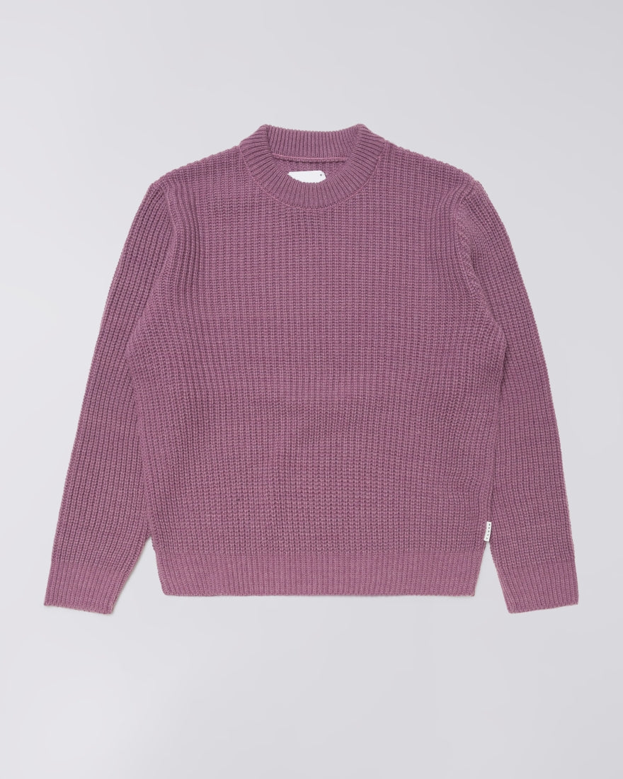 MAGLIONE A COSTINE IN LANA MISTA VINACCIA