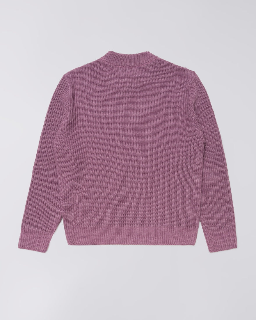 MAGLIONE A COSTINE IN LANA MISTA VINACCIA