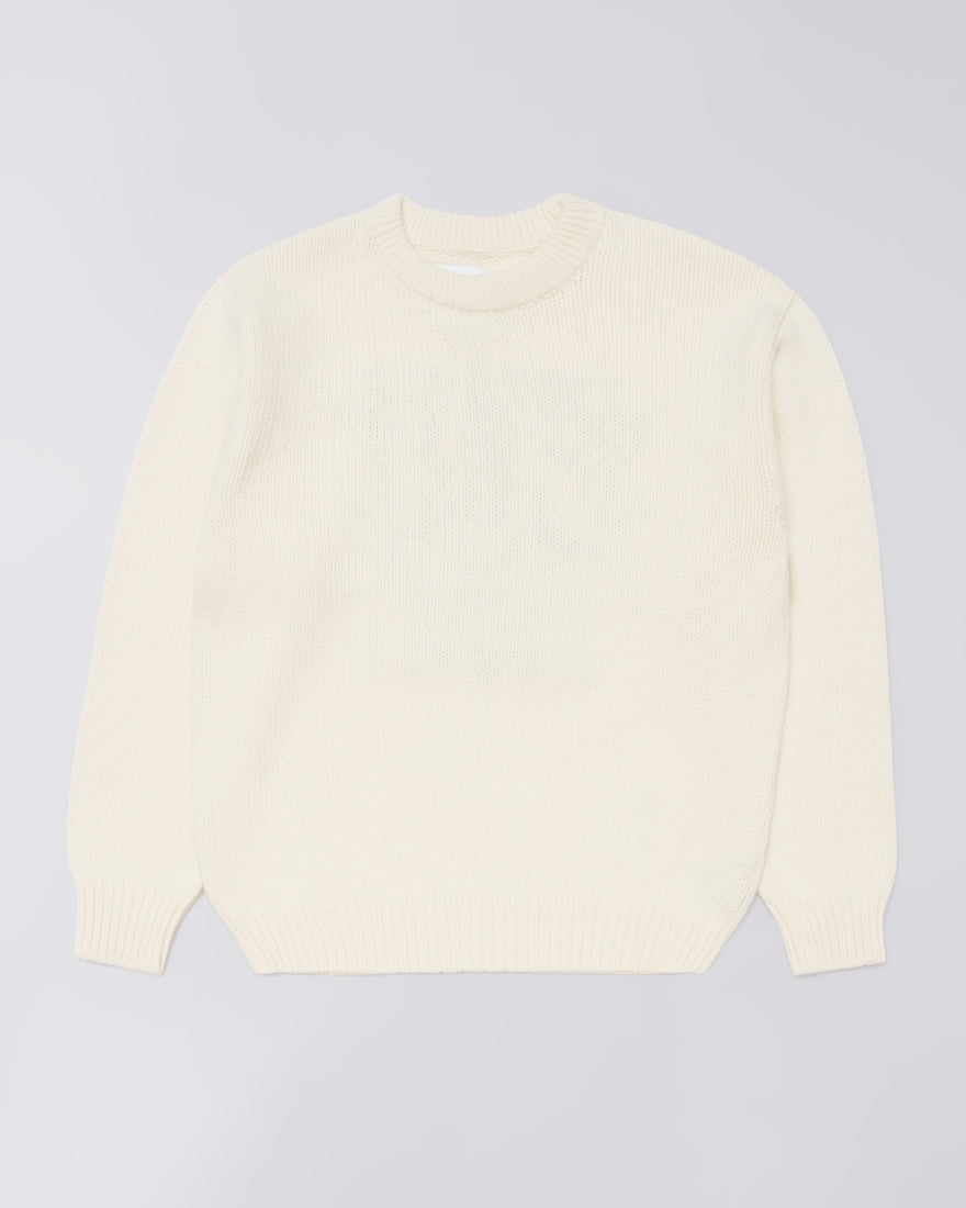 MAGLIONE BOXY FIT IN LANA BIANCO E AZZURRO