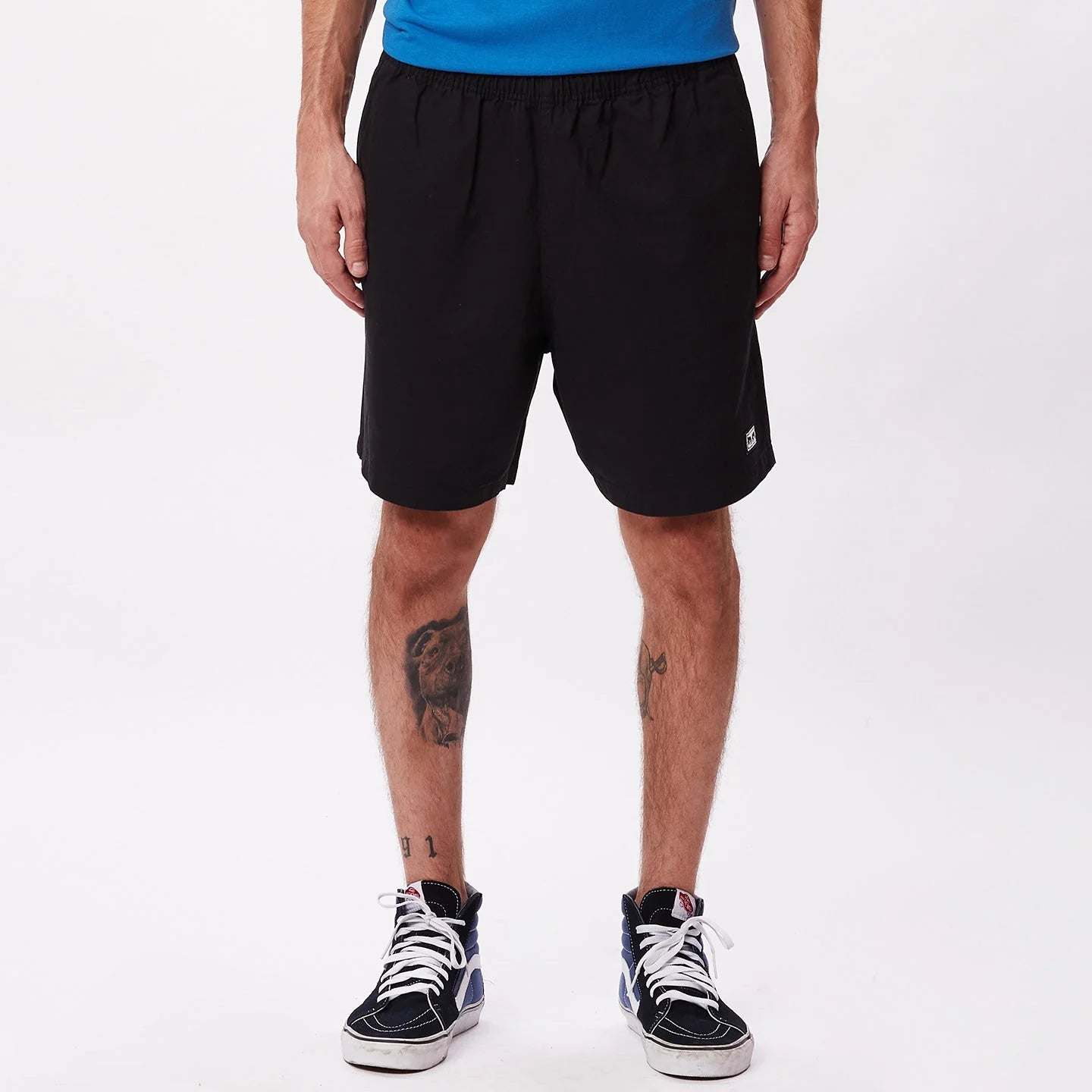 SHORTS RELAXED FIT IN COTONE NERO