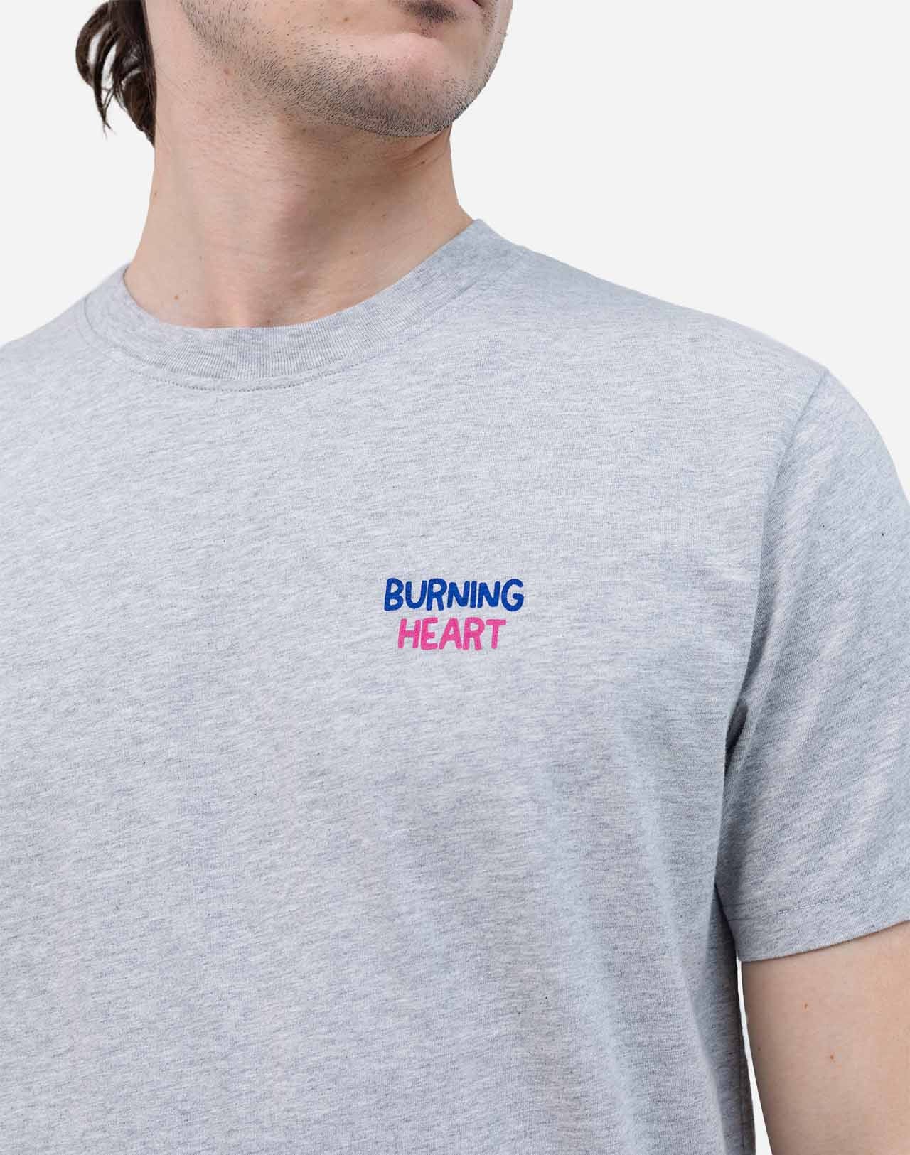 T-SHIRT ROMANCE IN COTONE GRIGIO