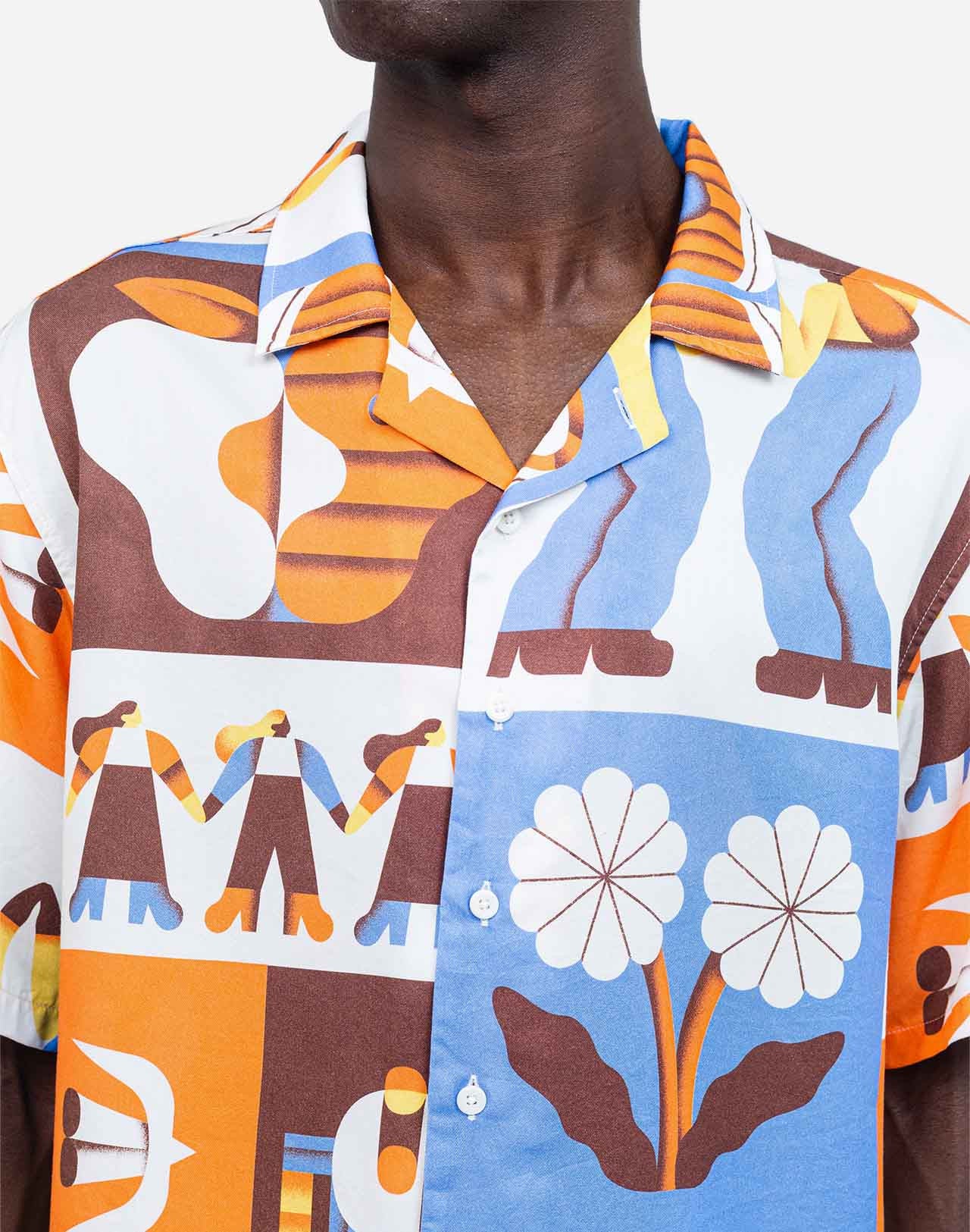 CAMICIA A MANICHE CORTE ALOHA LIFE MULTICOLORE