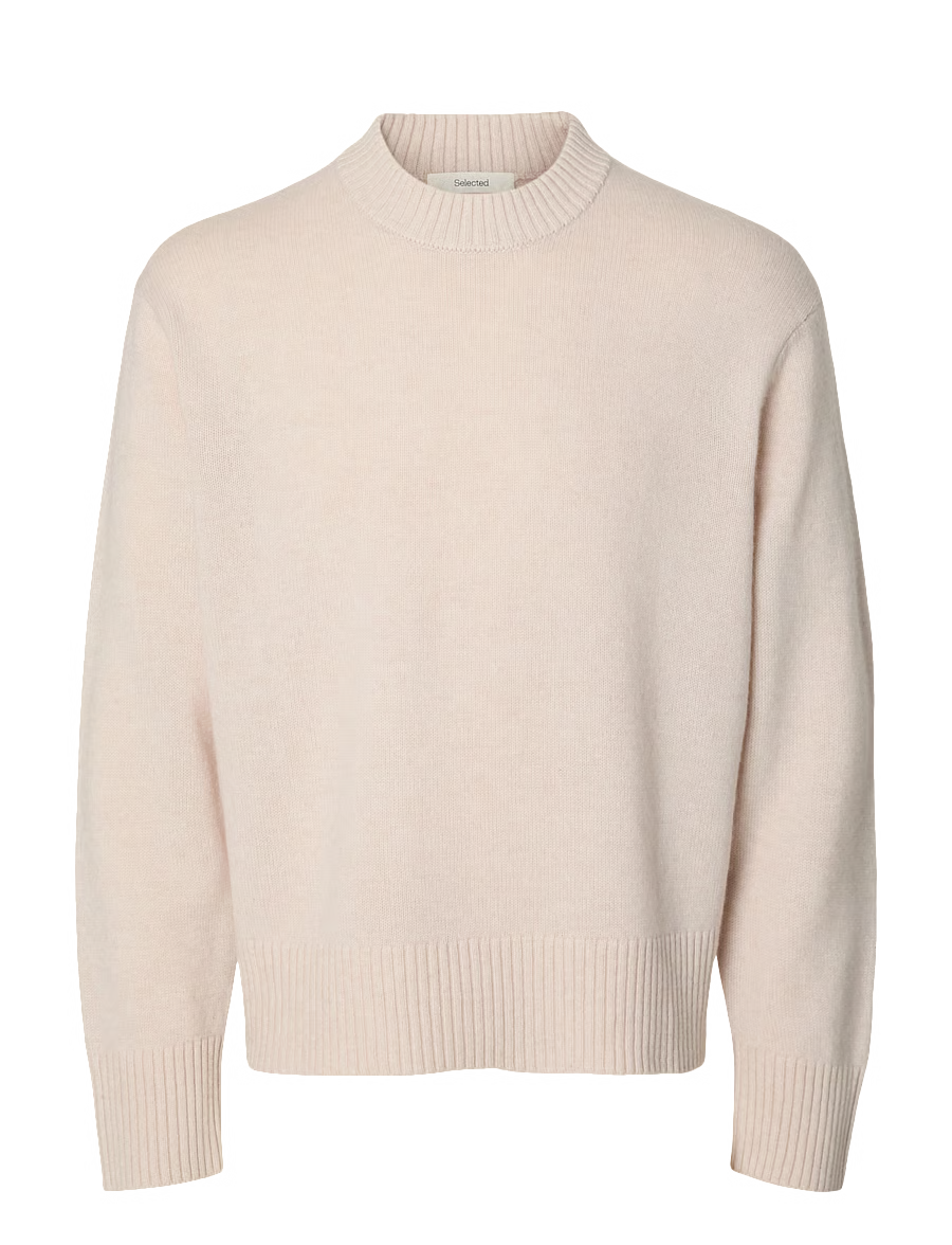 MAGLIONE IN LANA E CASHMERE BEIGE
