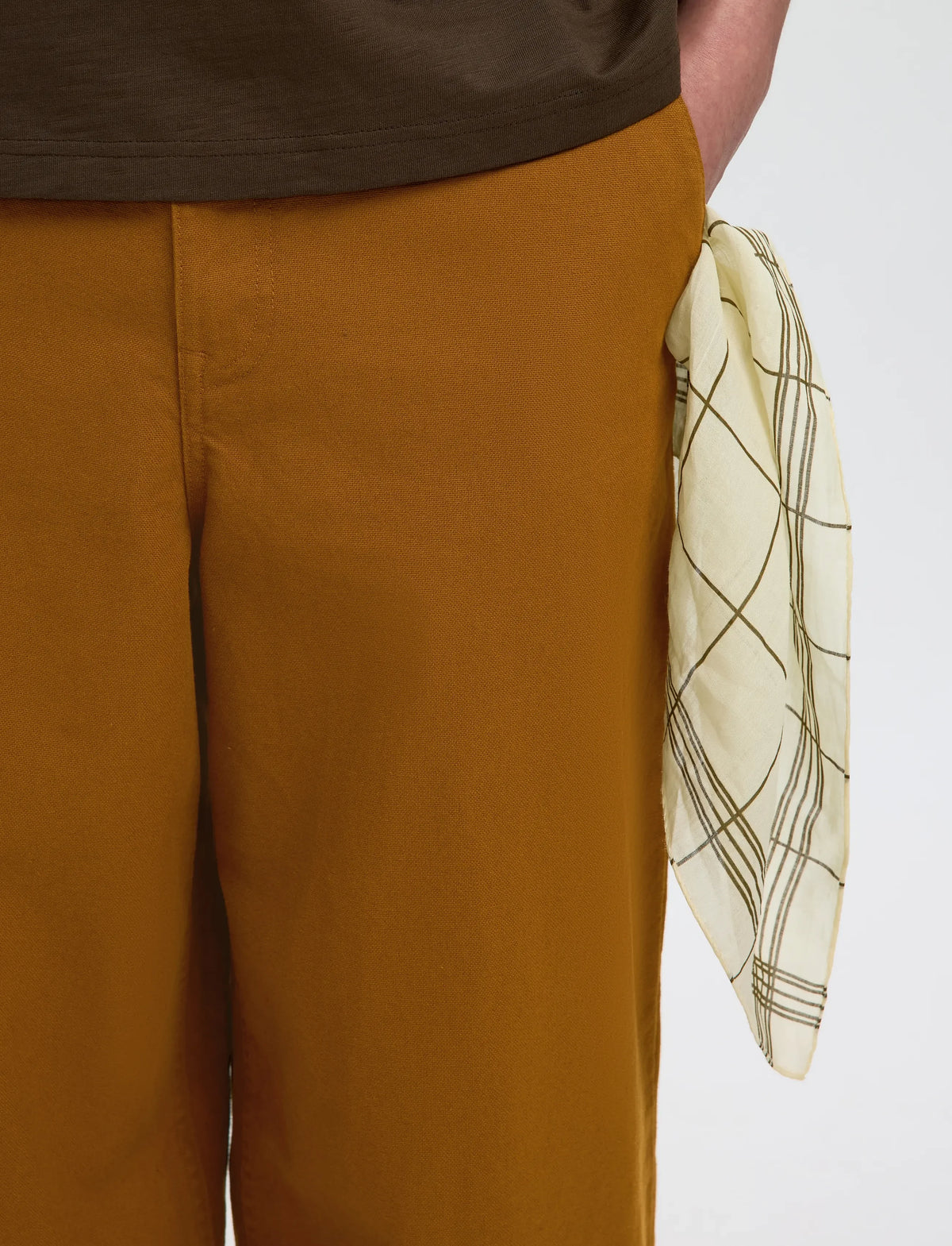 PANTALONI BARREL FIT IN COTONE MARRONE