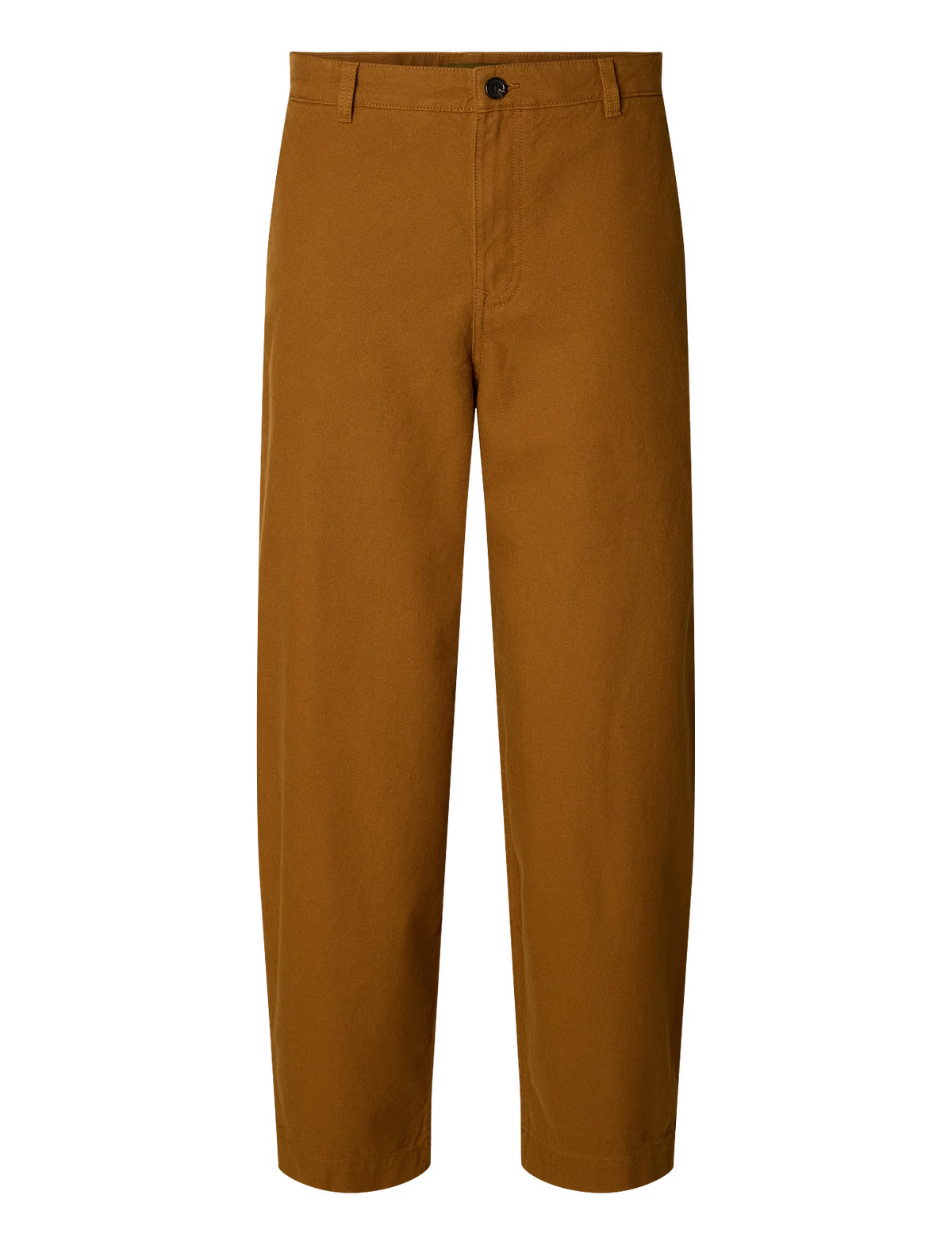 PANTALONI BARREL FIT IN COTONE MARRONE