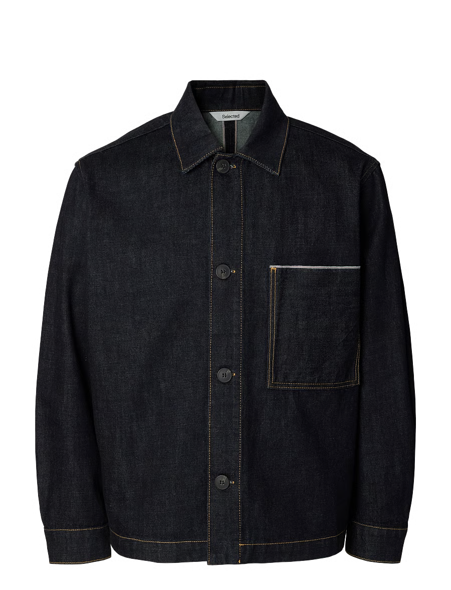 GIACCA DENIM IN COTONE BLU