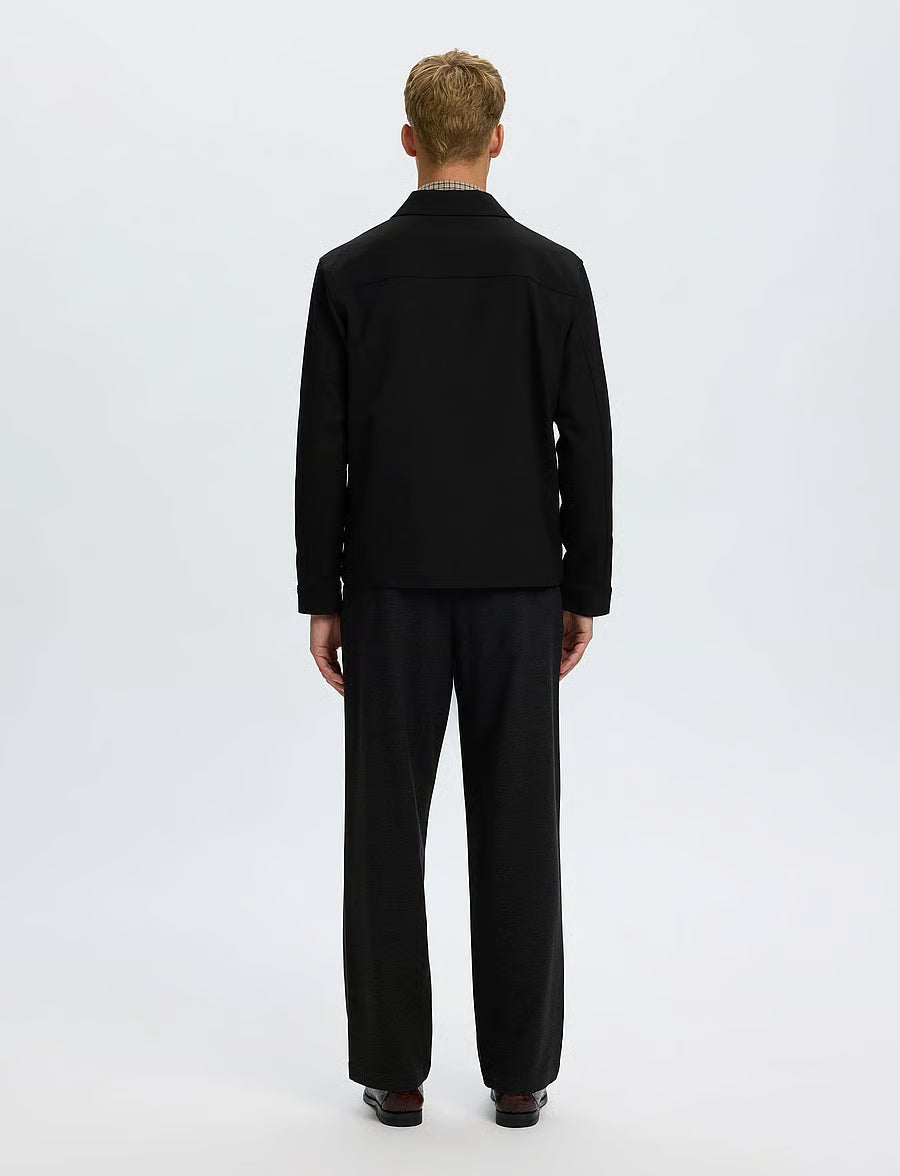 GIACCA REGULAR FIT CON ZIP NERA
