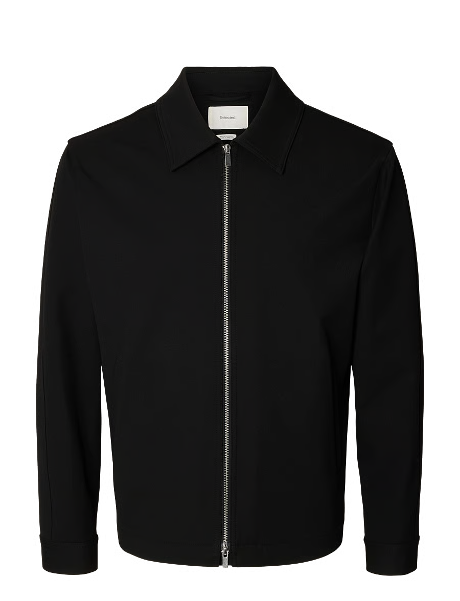 GIACCA REGULAR FIT CON ZIP NERA