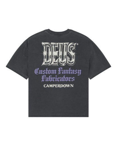 T-SHIRT AMPIA IN COTONE RICICLATO ANTRACITE